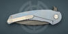 Titanium clip Viper Blue knife by Medford Knife and Tool