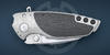 Titanium with doubled sided bolster and silver LSCF inlays. Hyper-90 knife by Direware Knives