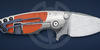 M390 blade of knife Hyper-90 Orange by Direware Knives