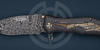 Gun Hammer 3D Alpha American custom Damascus knife by Darrel Ralph