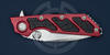 Aluminum 6061-T6 handle of the knife Microtech D.O.C. Red