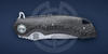 Carbon fiber inlays of Wayfarer handle.
Wayfarer knife by American company Olamic Cutlery