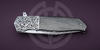 Engraved bolster by Julien Marchal of a knife L 36L by Andre E. Thorburn