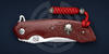 Red G-10 handle of Wayfarer Red knife by Olamic Cutlery