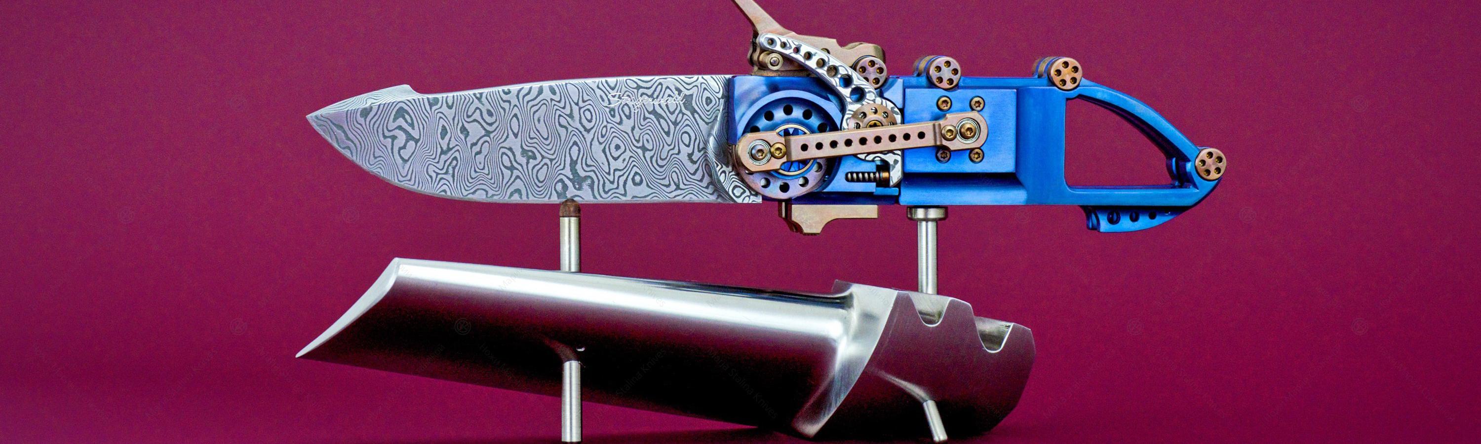 Steampunk style custom knife