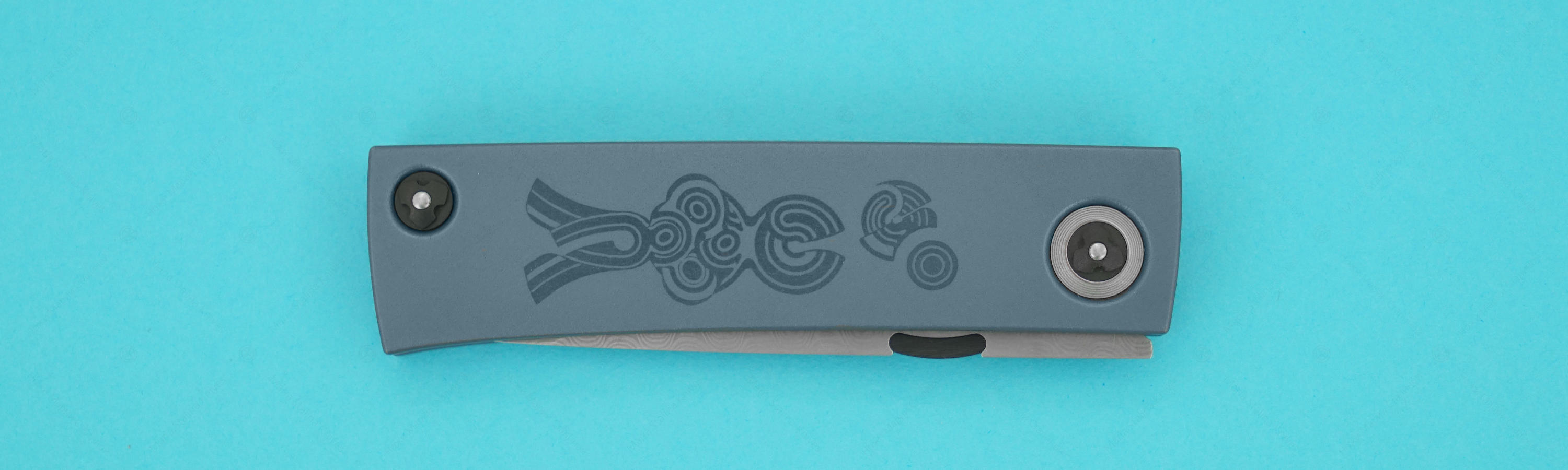 Anodized and engraved handle
