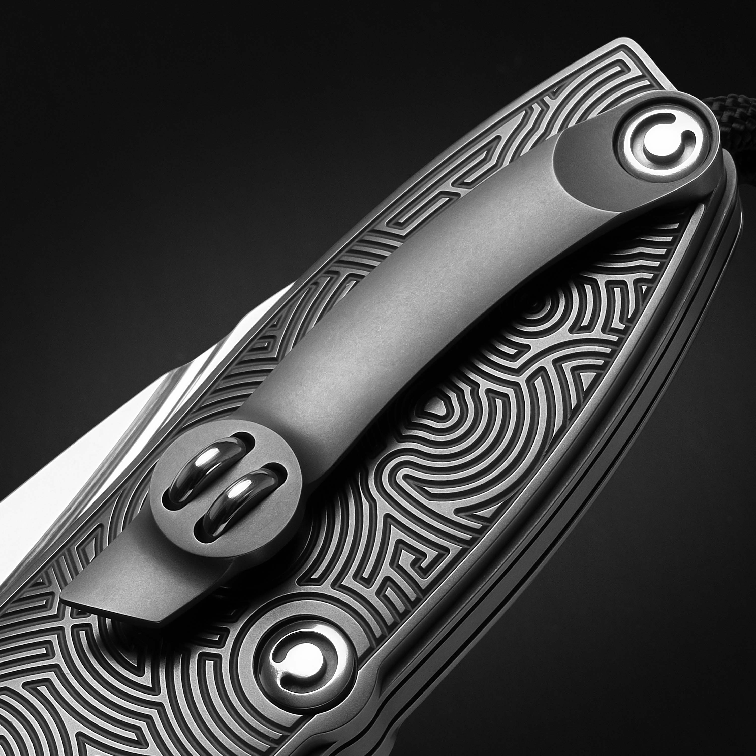 Клипса складного ножа ручной работы Техношаман