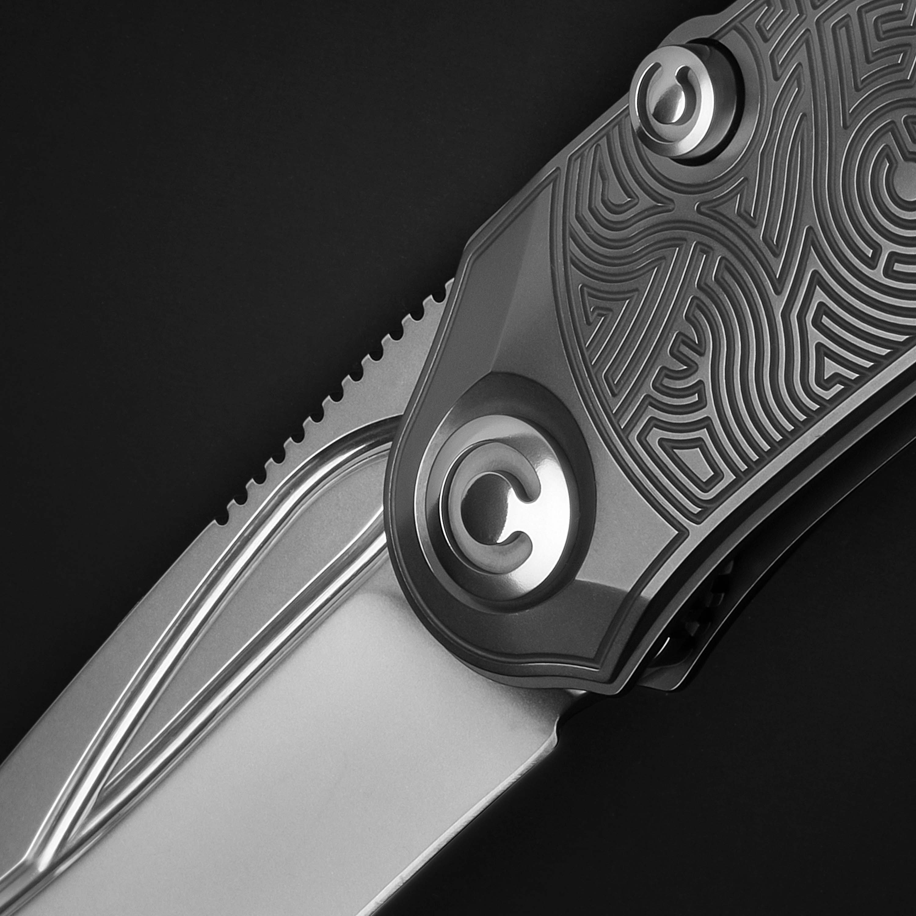 Кнопка складного ножа ручной работы Техношаман BА