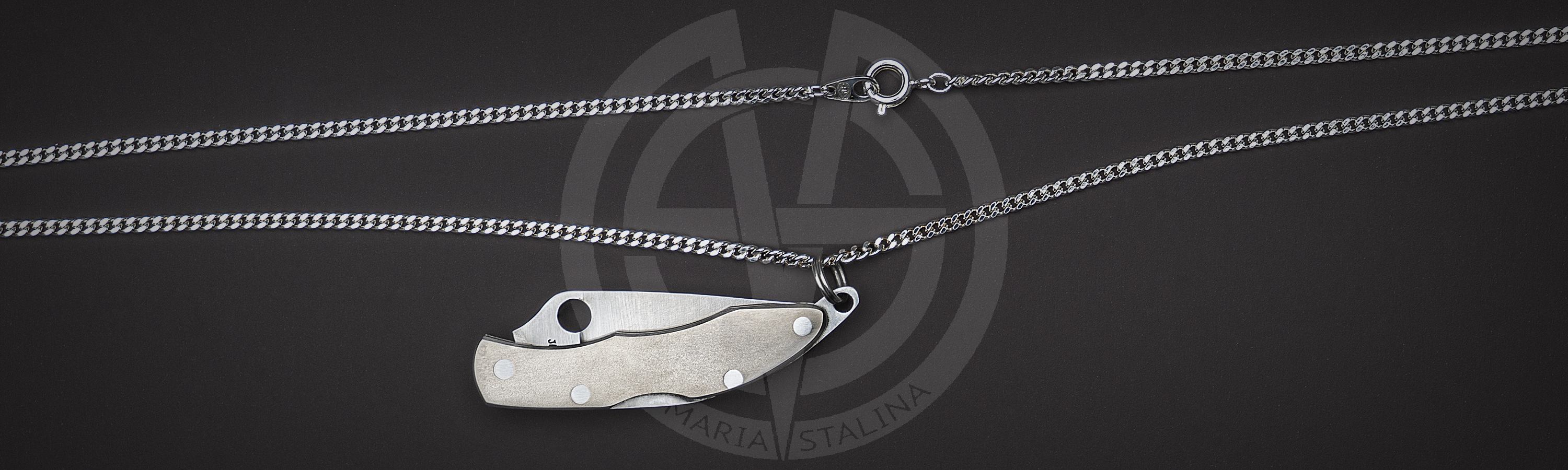 Spyderco Mini Police стальной нож кулон на шею