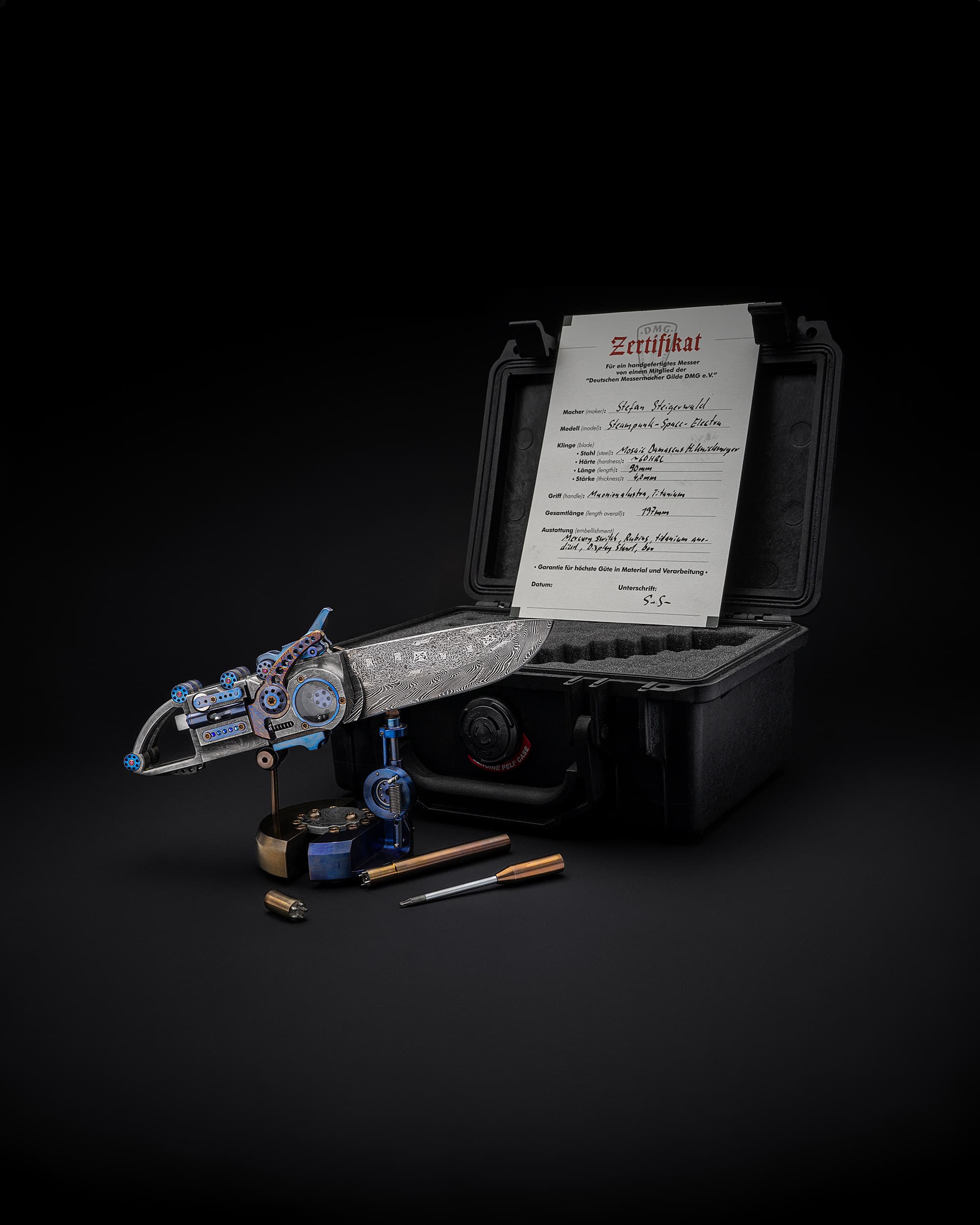 Нож Steampunk Spall Electra от Штефана Штайгервальда